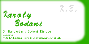 karoly bodoni business card